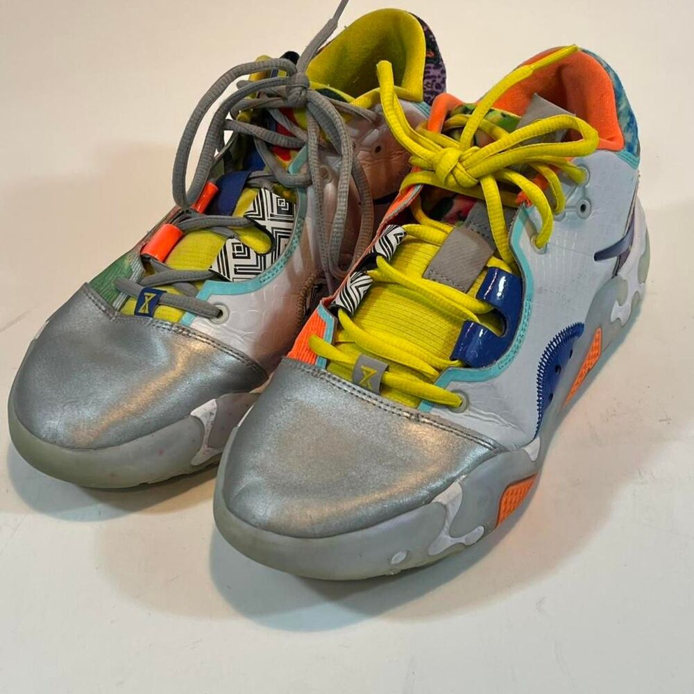 Nike PG 6 'What The' Metallic Silver Sneakers Size 8 DR8959-700